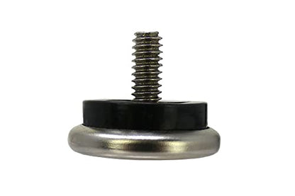 Shepherd Hardware 9451 1-1/4-Inch Threaded Stem Furniture Glides, 1/4-Inch Stem Diameter, Metal Base with Rubber Cushion, 4 Count (Pack of 5),Silver - size: 1-1/4-Inch (Pack of 5)