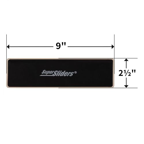Super Sliders 2-1/2" x 9" XL Rectangle Reusable Furniture Sliders for Carpet, Anti-Slip Protective Furniture Moving Pads for Beds, Sofas, Dressers, Set of 4, Beige - style: For Carpet
