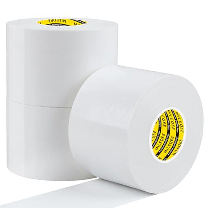 3Pack Duct Tape Heavy Duty Single Sided, Strong Adhesive High Strength, Waterproof Mesh Tape for Indoor Outdoor Repairing Sealing Bonding, Easy Use Hand Tearable, 2.36 Inch x 66 Feet, White - size: 3 Pack x 2.36″ x 66 FT