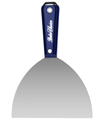 Bates- Putty Knife, 6-Inch, Carbon Steel, Flexible, Metal Scraper, Spackle Knife, Drywall Spackle, Metal Paint Scraper Tool, Putty Knife Scraper, Wall Scraper - color: Navy Blue, size: 6 Inch