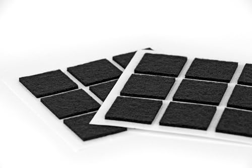 Furndiy Felt Furniture Pads for Hardwood Floors, Self-Adhesive Felt Pad for Chairs & Seat Legs, Easy Slide, Anti Scratch, Noise Stopper, Bumper & Buffer, Floor Protection - Based in USA - 1.18" Black - size: 1.18" x 18 pcs Black