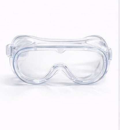 OMWAH Anti-Fog Protective Safety Goggles Clear Lens Wide-Vision Adjustable Splash Eye Protection Soft Lightweight Eyewear