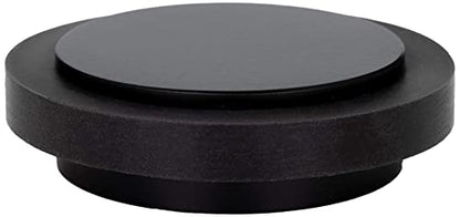 EVI Herrajes Adhesive Door Stop, Black Lacquered Stainless Steel, Modern Design, 12 x 35 mm, 1 Piece - color: Black Lacquered - Black Rubber