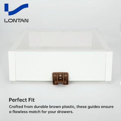 LONTAN 10 Pack Plastic Drawer Slides and Guides for Commercial Kenlin Rite-Trak I Replacement Dresser Glides Tracks for Center Mount Rails - size: 10 Pack, style: Classic