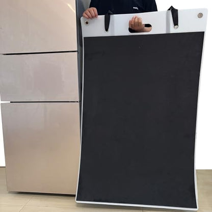 Oversized Large Appliance Slider with Pull Strap,Furniture Moving Slides for Floor Protection Premium Moving Mat for Tile Carpet and Hardwood Floor - size: 49" X 30" Black