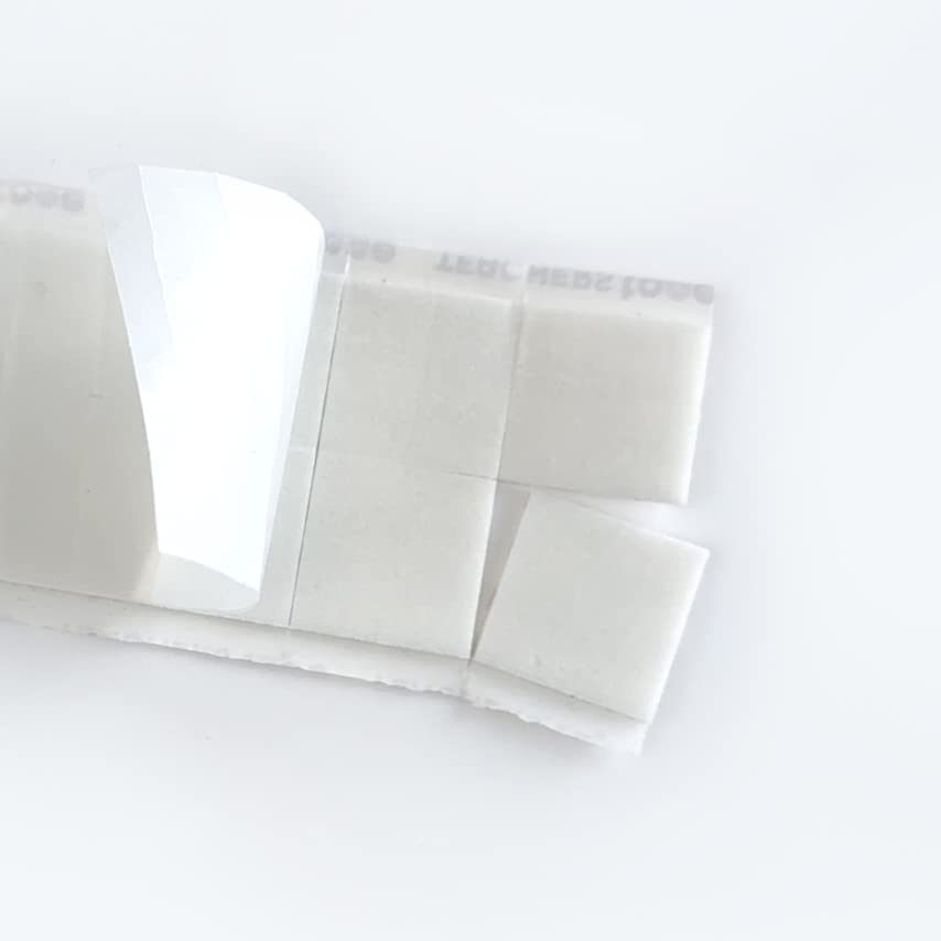 Duraco Teachers Tape™ Pads (12 Pads of 8 Pieces / 96 Pieces per Pack), Double-Sided Removable Foam Tape Pieces for Wall Mounting