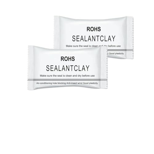 2 Pack Waterproof Sealant Mastic, Sealing Mastic Quick Mending Mud for Air Conditioning Repair, Wall Hole Filler Putty for Wall Holes Repair Sealant Clay - size: 2 Pack