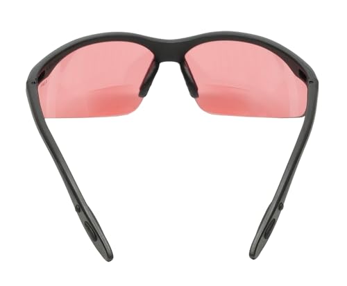 Calabria 91348 Pink FL-41 Tinted BiFocal Safety Glasses +1.50 Fluorescent Blue Light Sensitivity Indoors Outdoor Photophobia - color: Fl-41 Pink