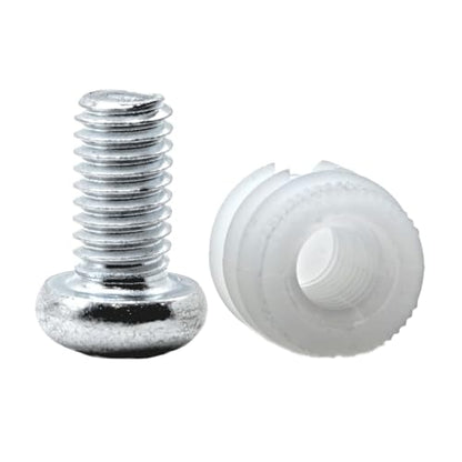 ReplacementScrews Plastic Sleeve and Screw Compatible with IKEA Part 102267 & 105163 (Pack of 8)