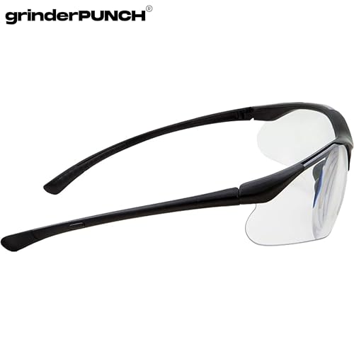 grinderPUNCH Full Lens Magnification Safety Glasses Readers ANSI Z87 Impact Resistant Diopter Magnifying Reading Glasses - style: +2.50 Diopter