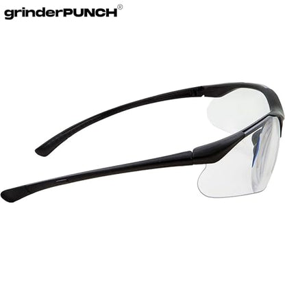 grinderPUNCH Full Lens Magnification Safety Glasses Readers ANSI Z87 Impact Resistant Diopter Magnifying Reading Glasses - style: +2.00 Diopter