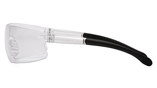 Pyramex Provoq Safety Eyewear Blue Mirror Lens Black Temples - color: Clear Anti-fog Lens/ Black Frame