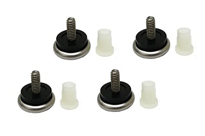 Shepherd Hardware 9451 1-1/4-Inch Threaded Stem Furniture Glides, 1/4-Inch Stem Diameter, Metal Base with Rubber Cushion, 4 Count (Pack of 5),Silver - size: 1-1/4-Inch (Pack of 5)