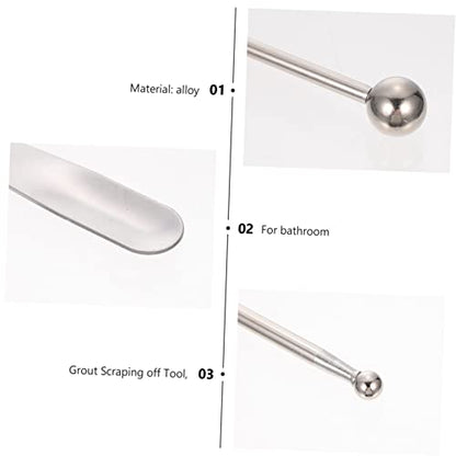 5-Piece Tile Caulk Finishing Tool Set for Grout Removal Waterproof Sealant Tool Sturdy Metal Scraper for Floor and Wall Gaps Repair