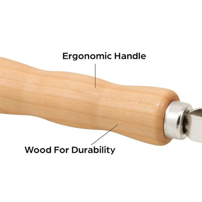 Prime-Line P 7505 Screen Rolling Tool – A Must Have Tool for Installing Window and Door Screens – Spline Roller with Wood Handle and Steel Wheels – Durable and Easy to Use (Single Pack) - size: 3-3/2 In. X 3/32 N.