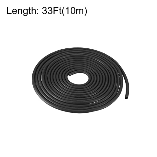 uxcell Foam Rubber Weather Seal Strip, 4mm(5/32") Diameter 10 Meters (32.81Ft) Long Round EPDM Rubber for DIY Gasket, Warehouse, Pads, Foam Tubing, Crafts - size: 4mmx10m