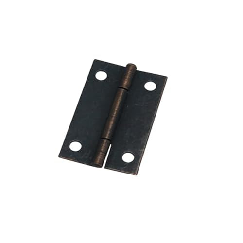 Antrader Retro Folding Hinge, Cabinet Gate Closet Door Hinge 1-1/2'' Long Home Furniture Hardware with 96pcs Screws, Copper Tone, 24-Pack - color: Copper, size: 1.5" x 0.94", 24pcs