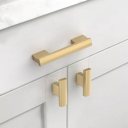 Asidrama 10 Pack Champagne Bronze Kitchen Cabinet Knobs for Dresser Drawers - Zinc Hardware - color: Champagne Bronze, style: 10 Pack