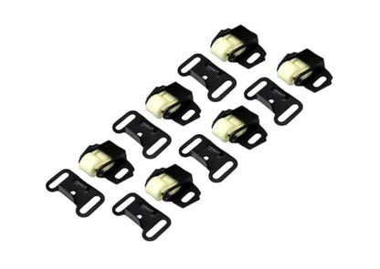 QCAA Single Roller Wheel Spring Cabinet Furniture Closet Door Catch Latch, Matte Black, Made in Taiwan, 6 Pack - color: Shape B-Matte Black, size: 6 Pack