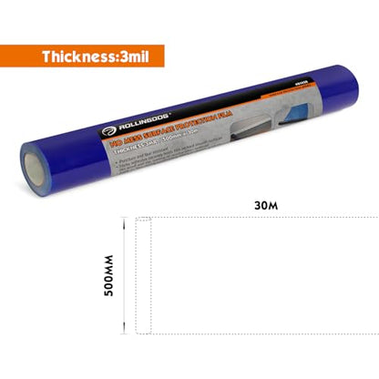 ROLLINGDOG Floor Protection Film - 20 inch x 100 ft Floor Protector for Protecting Hardwood Tile Floors from dust,Stain,Water etc
