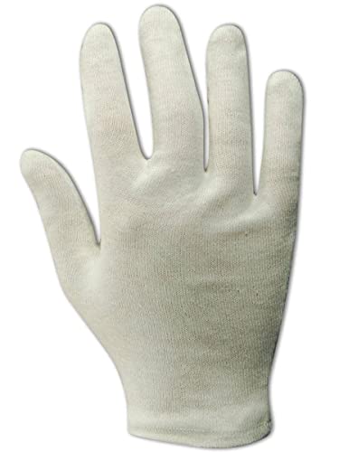 Magid Glove & Safety 670H Magid Touch Master 671H Heavyweight Hemmed Lisle Gloves, Men's (Fits ), White , Ladies (Fits Medium) (Pack of 12)