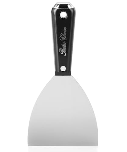 Bates 4-Inch Carbon Steel Putty Knife - Flexible Metal Scraper for Drywall, Spackle, and Paint - Wall Scraper Tool - color: Black, size: 4 Inch