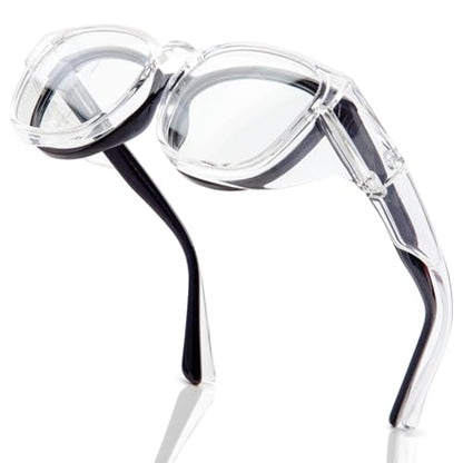 LianSan Safety Glasses Over Eyeglasses for Women - Anti-Fog Goggles Fit Over Eyewear for ANSI Z87.1 Certified - color: Transparent/Clear