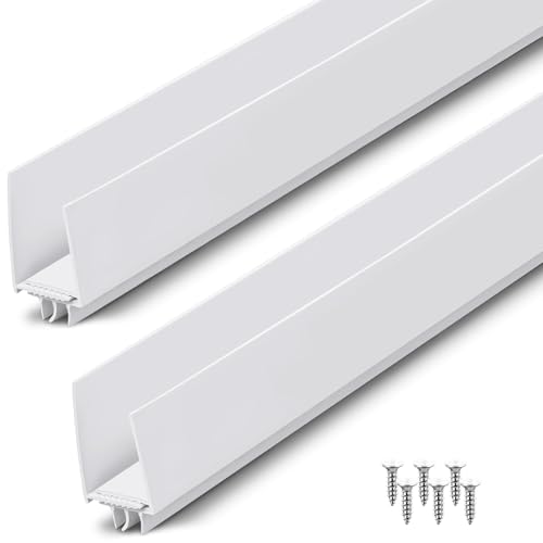 Pickmesh 2 Pcs 36 Inch Adjustable Storm Door Bottom Sweep for Door Seal 1 to 1-2/5 inch Replacement Parts Under Draft Stopper Weather Stripping Threshold Seal (White) - color: White, size: 1 to 1-2/5 Inch