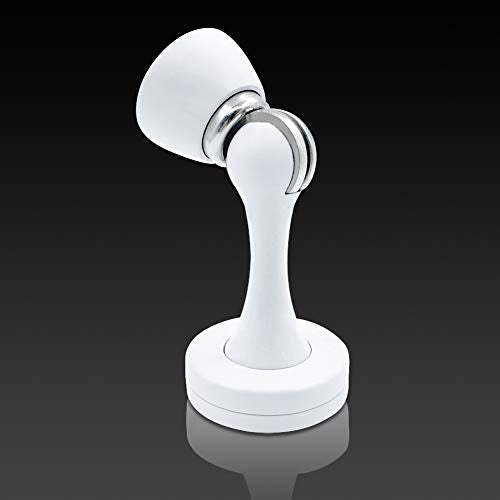 KOLAKO Door Stops, Magnetic Door Stoppers White, Brushed Floor Wall Mount Heavy Duty Soft Magnet Door Catch Holder Modern Magnetic Doorstops Wall Protector for RV Home - color: White, size: 1 Pack