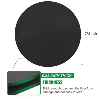 Non Skid Rubber Furniture Pads for Recliners, Furniture Grippers, Anti Slide Furniture Pads Hardwood Floor Protector for Keep Recliners and Swivel Chairs Stoppers (27.5 in-Solid Pad) - size: R-Black-S-27.5"