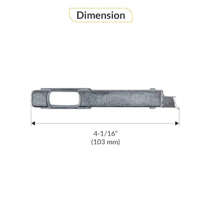 Brixwell Die Cast Finger Latch Set, Zinc Construction, Mill Finish, 4-1/16" Length, Includes Left and Right Hand Latches, Designed for Sliding Window and Door Applications