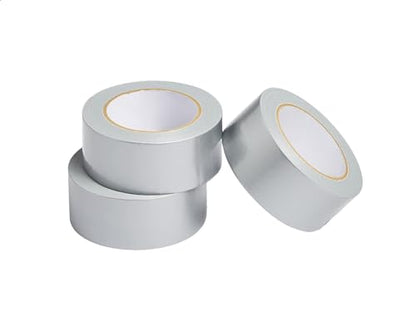 Amazon Basics Strong Adhesive Heavy-Duty Duct Tape for Sealing & Patching, Tear by Hand, 1.88" x 30-yard, Silver, 3-Pack (Previously AmazonCommercial)