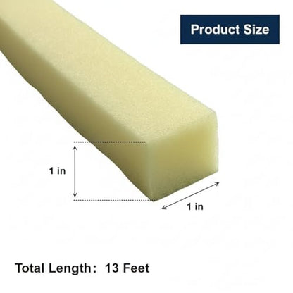 VelTherm Self-Adhesive Foam Weather Stripping for Doors & Windows - Seal Drafts, Noise, Dust & Light - Insulating Tape for AC Efficiency in Summer & Warmth in Winter - Easy Cut, 13Ft, Yellow