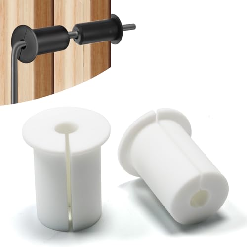 2 PCS Starlink Wall Grommets Kit 1" Silicone Wall Bushing-Waterproof Drywall Tv Cord Pass Through Split Rubber Cable Grommet for Starlink Dishy Ethernet Cables Router (White 2-1/16" Height) - color: White-2, size: DH 1" HT 2-1/16"