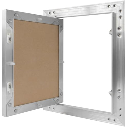 8" x 10" Waterproof Drywall Access Panel, Tileable and Paintable Ceiling and Wall Access Panel for Drywall, Wire Cover for Wall Covering Panels, Push to Open, Flush-Mount Wall Hole Cover - size: 8x10 Inch
