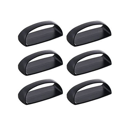 6 Pack Self-Stick Instant Cabinet Handle Pulls Drawer Pull Helper with Adhesive Sliding Door Handle Stick On Handle for Glass Windows Wardrobes Peel and Stick Knob Drill Free 6pcs/Set (Black) - color: Black