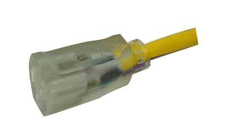 Southwire Heavy Duty Extension Cord, 50Ft, 12 Gauge, 3 Conductor, Neon Purpose Extension Cord, SJTW, Yellow and Purple, 2548SW0022