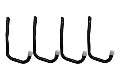 Shepherd Hardware 8089E Heavy Duty Steel 5-Inch Garage Storage Utility Hooks, 4 Pack, Black - size: 5 Inch