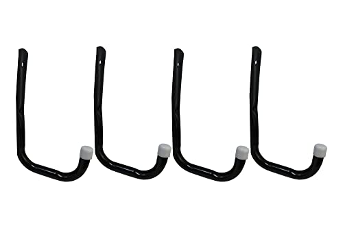 Shepherd Hardware 8089E Heavy Duty Steel 5-Inch Garage Storage Utility Hooks, 4 Pack, Black - size: 5 Inch