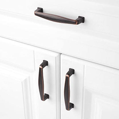 KOOFIZO 10 Pack 3-3/4 Inch Oil Rubbed Bronze Kitchen Cabinet Pulls Rubbed Bronze Cabinet Handles Bronze Cabinet Hardware for Kitchen Cabinets 1817 Drawer Dresser Cupboard Bedroom - color: Oil Rubbed Bronze, size: 3-3/4" CC - 10pcs
