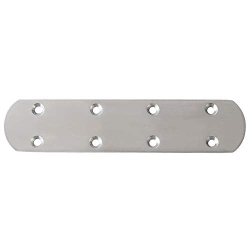 Alise 4 Pcs Flat Straight Brace Brackets Mending Plates Repair Fixing Bracket,6-1/2 Inch Stainless Steel Brushed Nickel - color: Brushed Nickel, size: 165mmX38mm