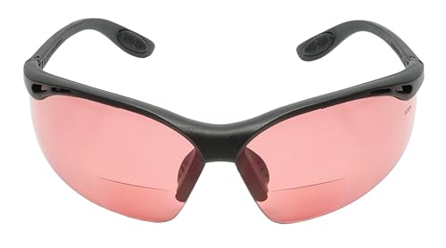 Calabria 91348 Pink FL-41 Tinted BiFocal Safety Glasses +1.50 Fluorescent Blue Light Sensitivity Indoors Outdoor Photophobia - color: Fl-41 Pink