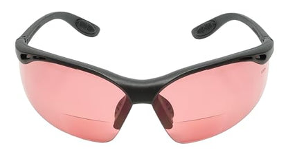Calabria 91348 Pink FL-41 Tinted BiFocal Safety Glasses +1.50 Fluorescent Blue Light Sensitivity Indoors Outdoor Photophobia - color: Fl-41 Pink