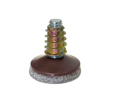 3/8"-16 Threaded Bolt, Furniture Levelers with Removable nut-Pack of 4 | 1.5" Grey Felt Pad Furniture Feet,Heavy Duty Adjusting Foot Adjustable Furniture Legs,Table Levelers,Thread Pitch:16.