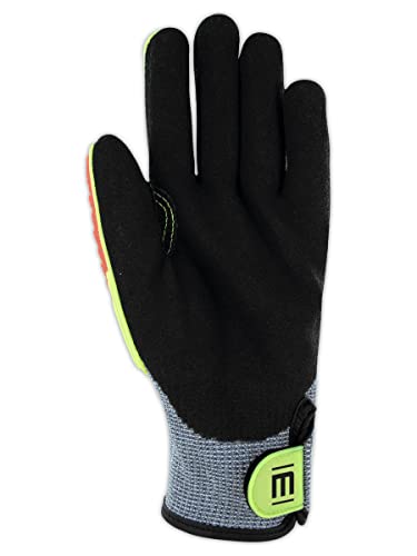 MAGID T-REX Flex Series ANSI A7 Sandy Nitrile Coated Palm Impact Gloves, 6 Pairs, Size 9/Large (TRX775) - size: 9/L, style: 6 Pairs