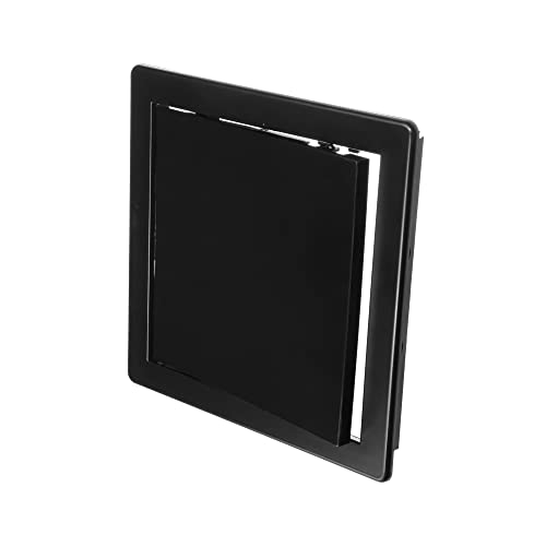 8" x 8" Black Plastic Access Panel - Wall Access Door for Plumbing, Electricity, Heating, Alarm Services - color: Black, size: 8x8 Inch