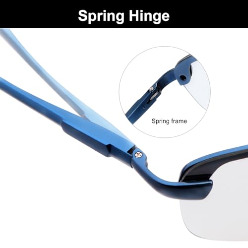 YIMI Polarized Photochromic Driving z87 Sunglasses For Men Women Day and Night safety glasses - color: Blue Frame