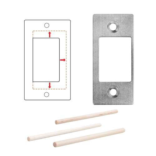 Deadbolt Restorer Strike Plate, Fix Dead Bolt Misalignment/Sticking/Jamming, Large Hole and Narrow Edge Frame Striker for Door Latch (1, Silver) - color: Silver, size: Small: 2-1/4" x 1" (1 Pack)