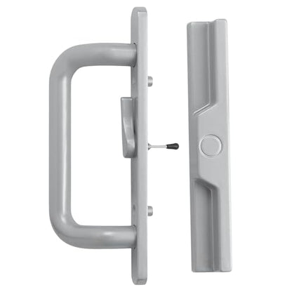 Center Latch Handle Set for Sliding Patio Doors Repair - Smooth Secure Grip | Corrosion-Resistant | Patio Glass Door Handle Replacement, Right-Handed Orientation - Center Latch (Grey)