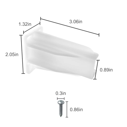 Drawer Track Back Plate Compatible with Prime-Line MP7227,Plastic Drawer Slide Bracket -White (1 Set)